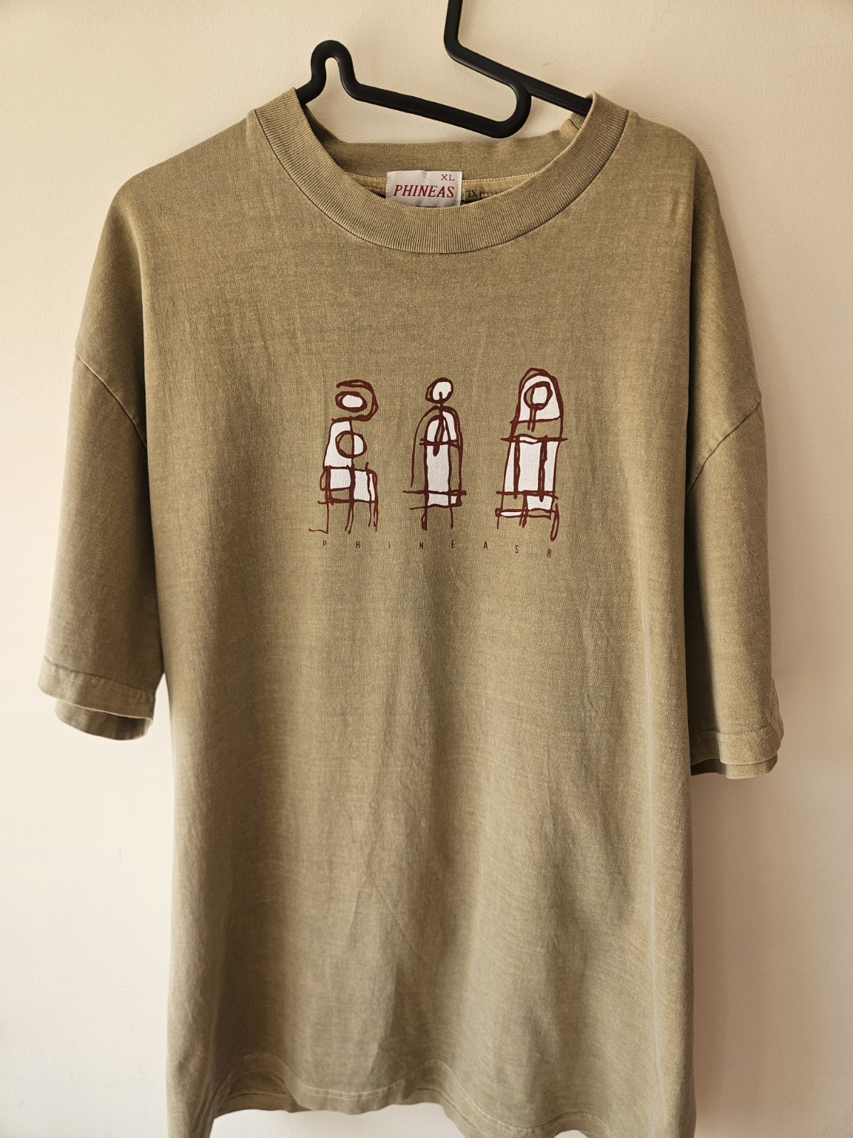 Phineas T-Shirt Mens XL Khaki Green Cotton Vintage Y2K Skate Streetwear Spain