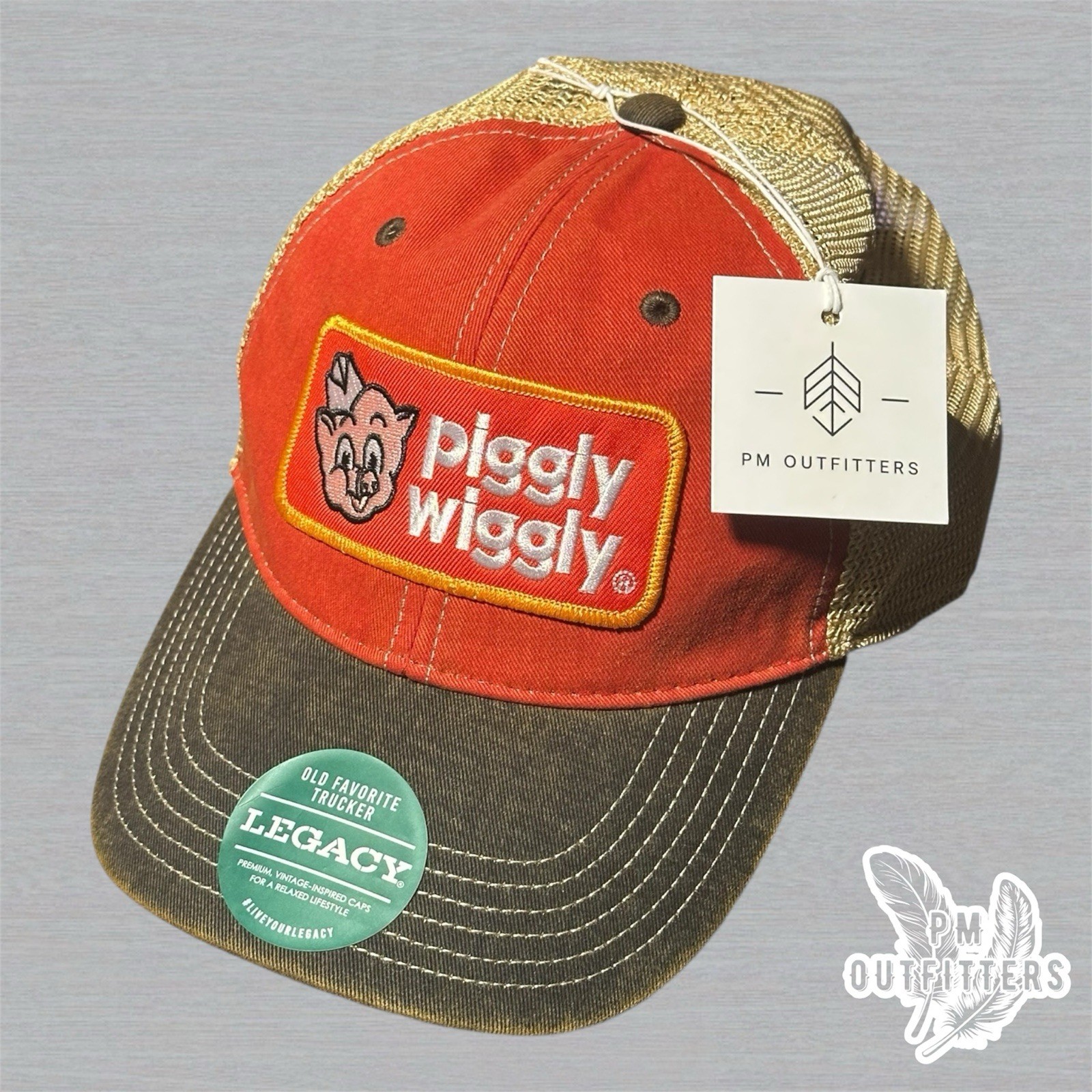 Retro Vintage Style Piggly Wiggly Novelty Patch Legacy Old Favorite Trucker Hat