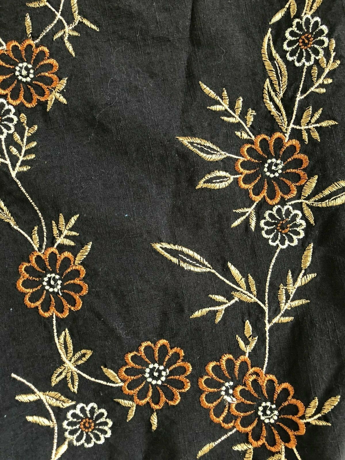 Axcess Liz Claiborne Floral Embroidered Skirt Size 6 Brown Lined Women’s