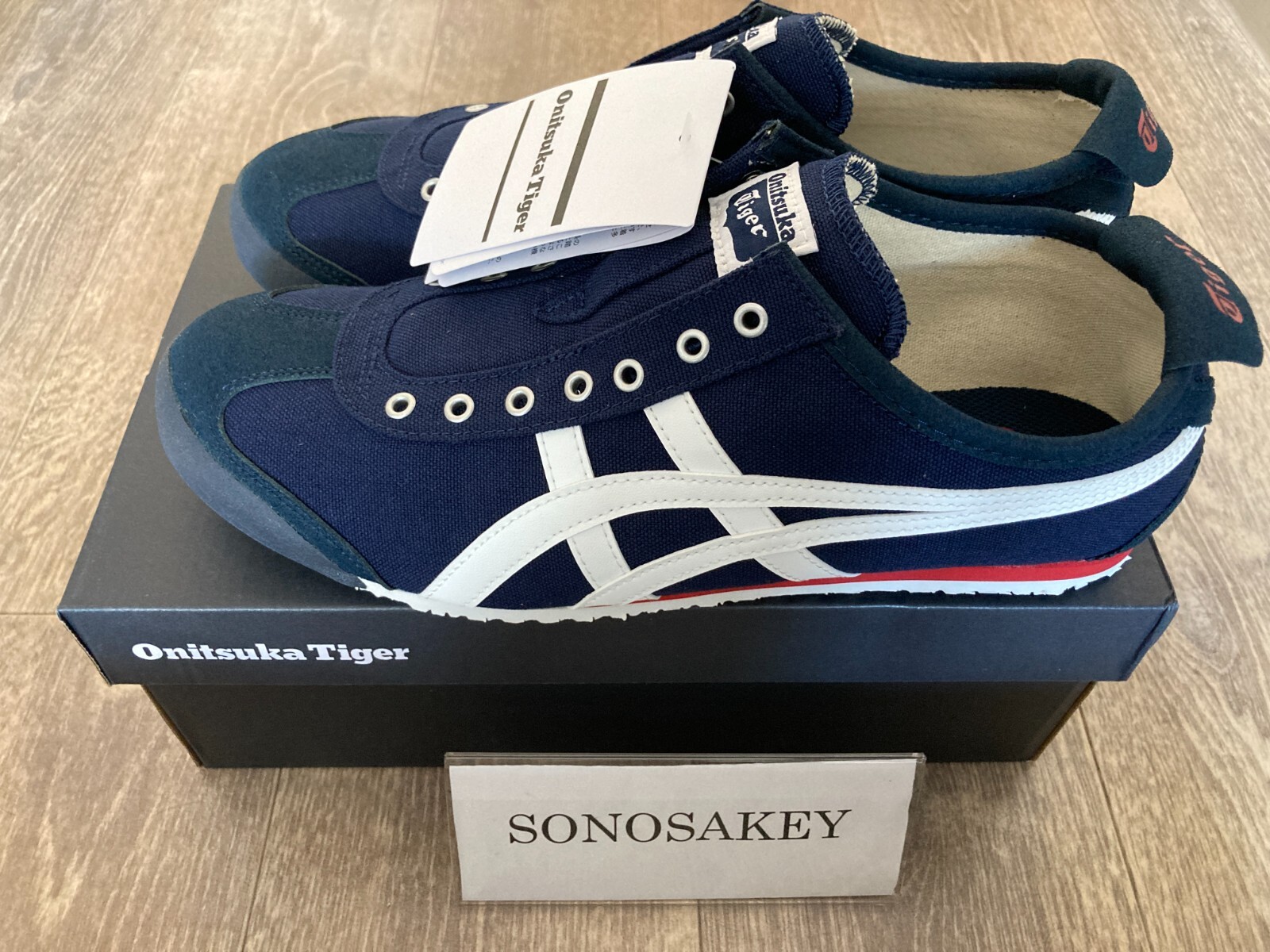 Onitsuka Tiger MEXICO 66 SLIP-ON 1183A360 401 NAVY/OFF-WHITE New in Box from JPN