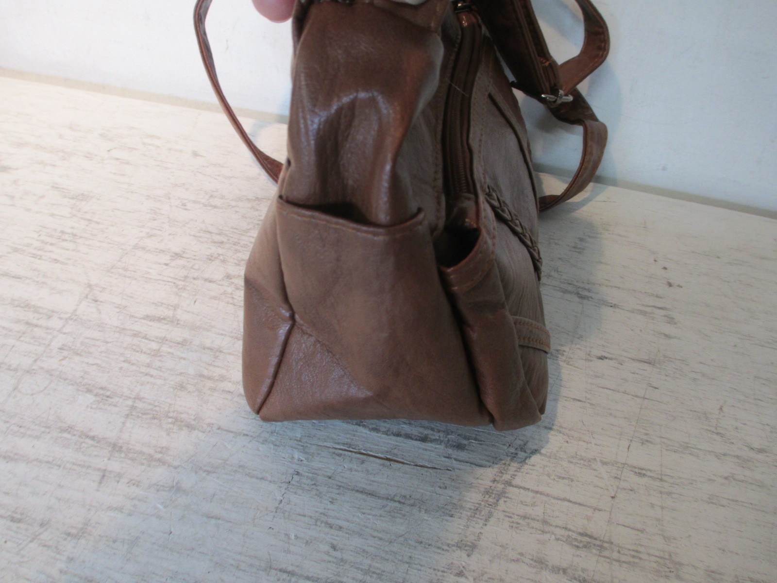 Brown Medium Capacity Super Soft PU Leather Shoulder Purse Crossbody Bag