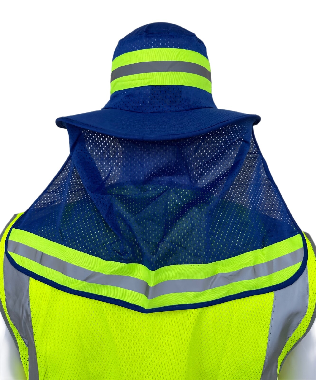 3 Combo Pack Hi Vis Reflective Work Safety Neck Flap Boonie Hat Bucket Cap