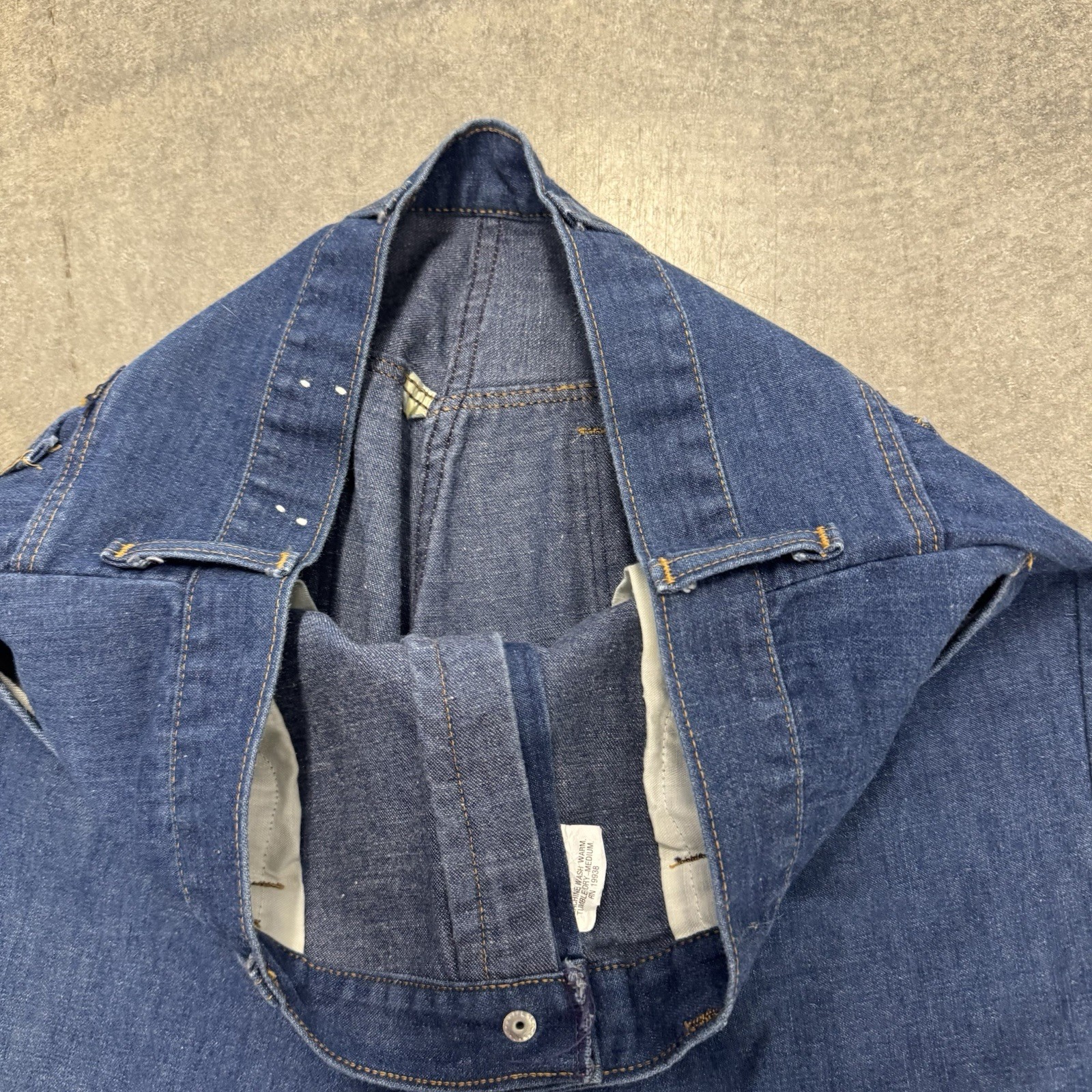 Vintage 70’s Mens Flare Jeans Super Wide Leg Repaired 34 x 30