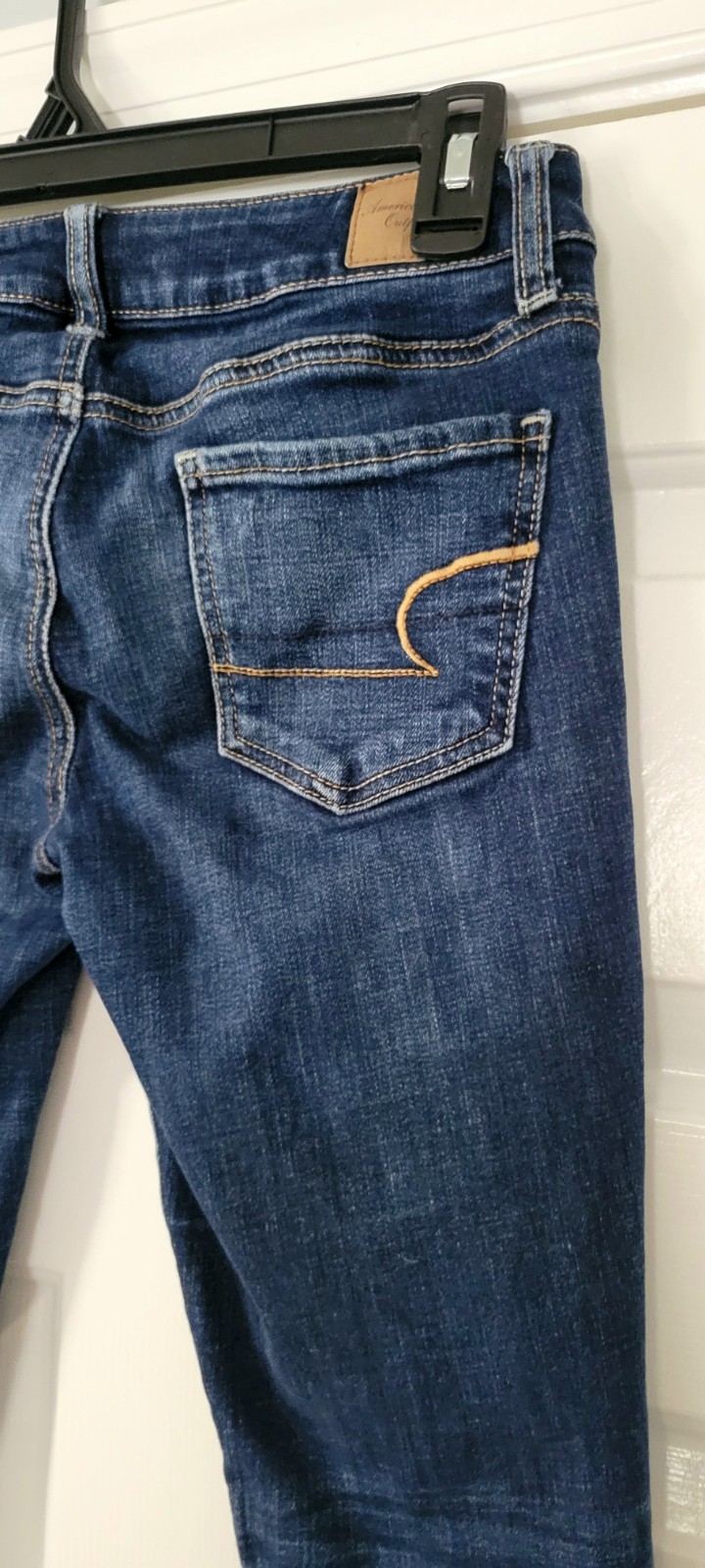 American Eagle Super Stretch Skinny Jeans Womens 4 Blue Denim Dark Wash Jeggings