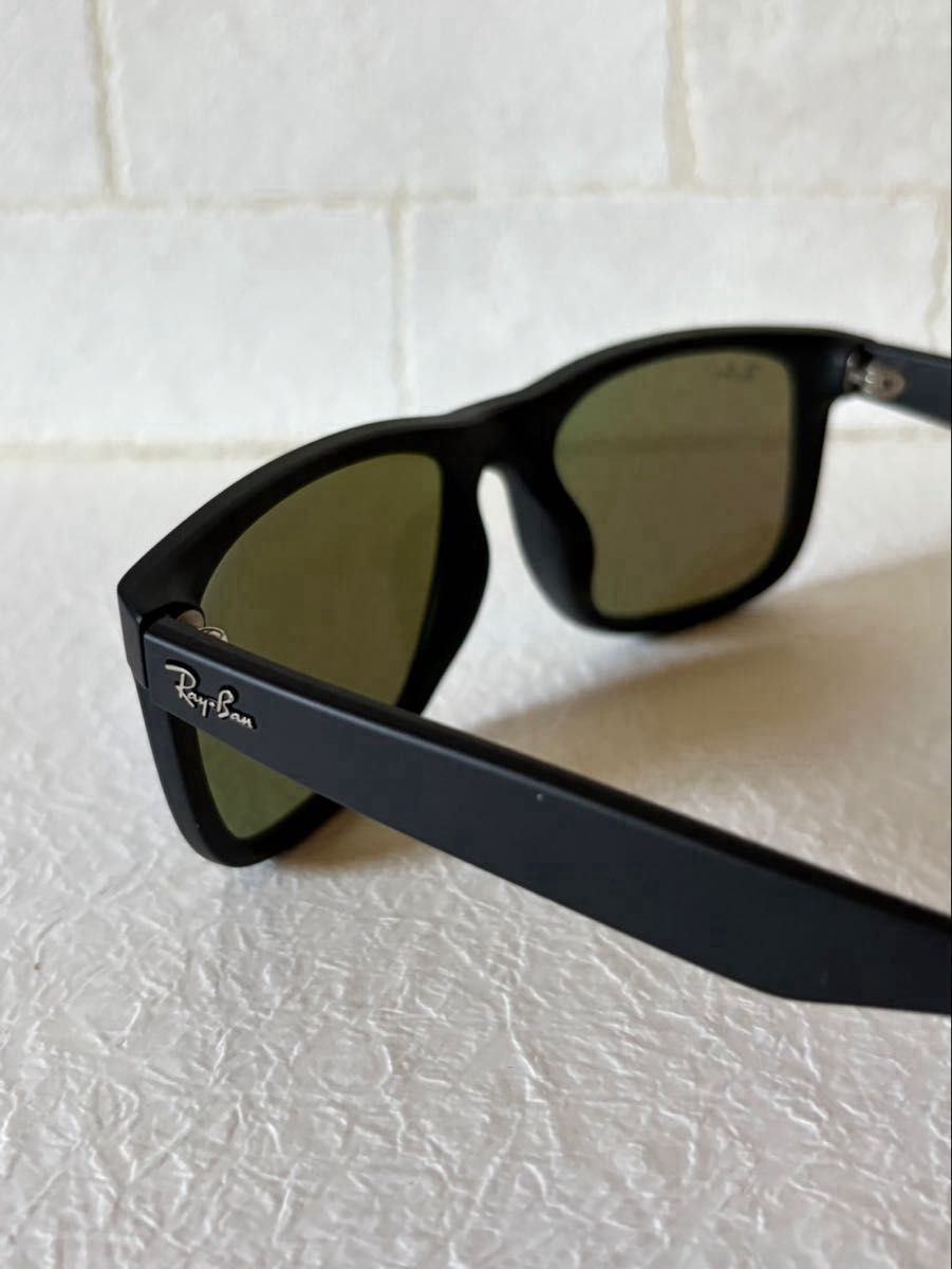 Ray-Ban Justin RB4165F 622/55 Sunglasses Black Blue Mirror 55mm