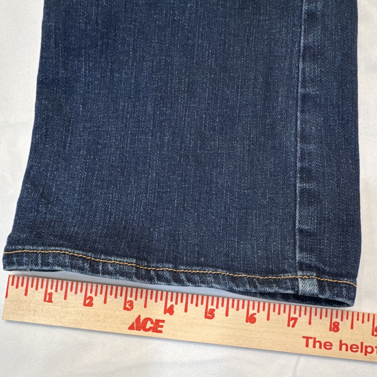 American Eagle Women’s Sz 4 Long Slim Fit Bootcut Jeans Dark Wash Stretch 2012