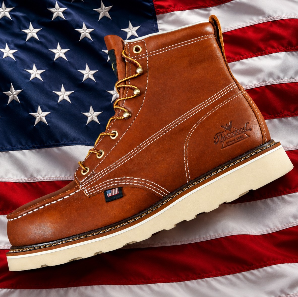 Thorogood 6″ American Heritage MOC Steel Toe BROWN Work Boot [804-4200] MADE USA