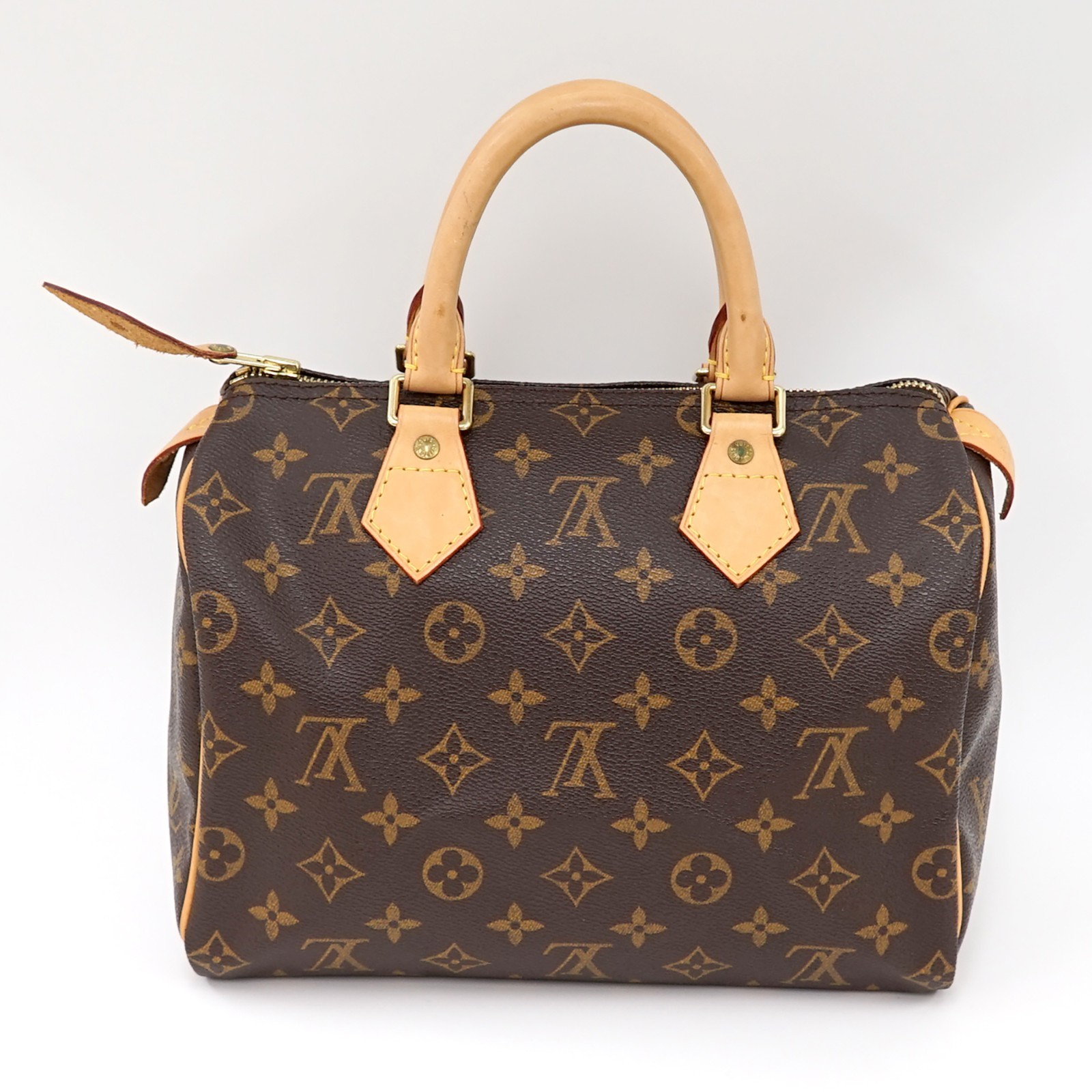 LOUIS VUITTON Speedy 25 Handbag Purse Monogram Canvas M41528 SP1068 w/Padlock