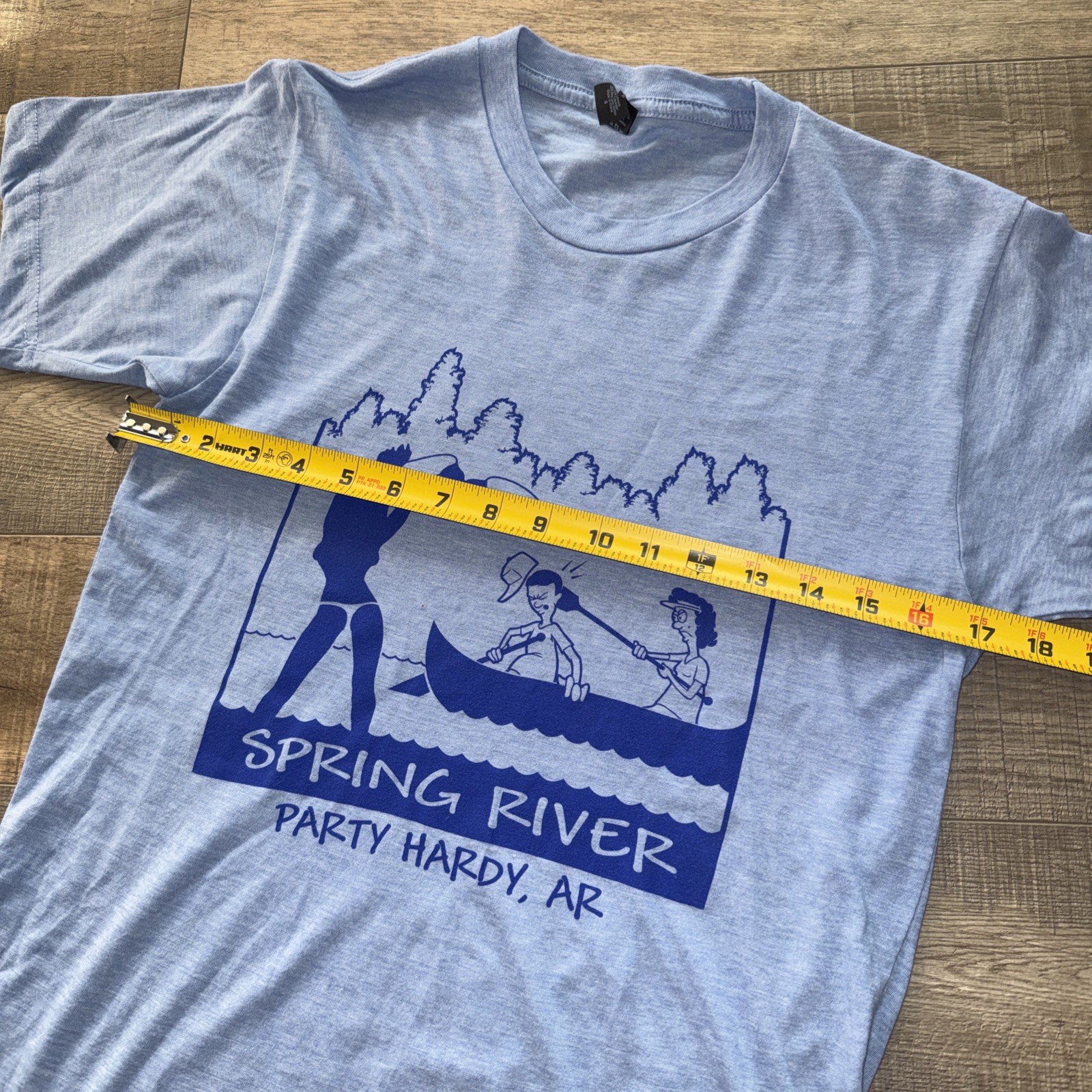 Men’s Blue Vintage Style Spring River Recreation Arkansas T-shirt Size-small🔥👀
