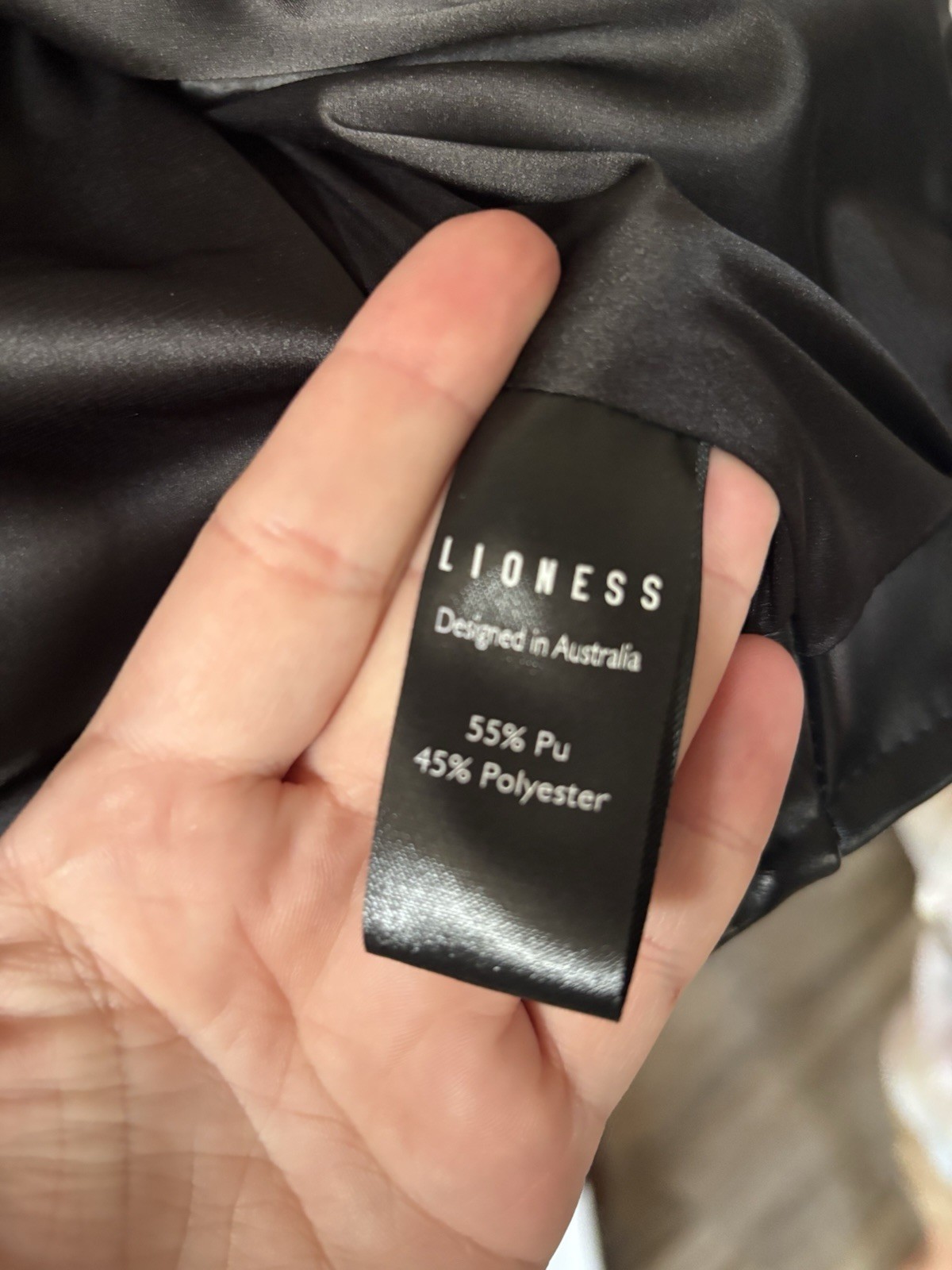 Brand new Lioness Women’s Oversized Biker Jacket Black Faux Leather, Size XL