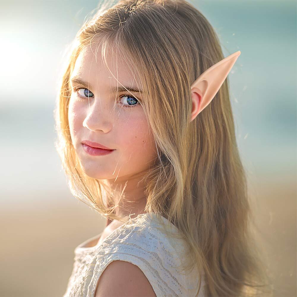 FRESHME Fairy Pixie Elf Ears – Medium and Long Style Cosplay Soft Pointed Ears
