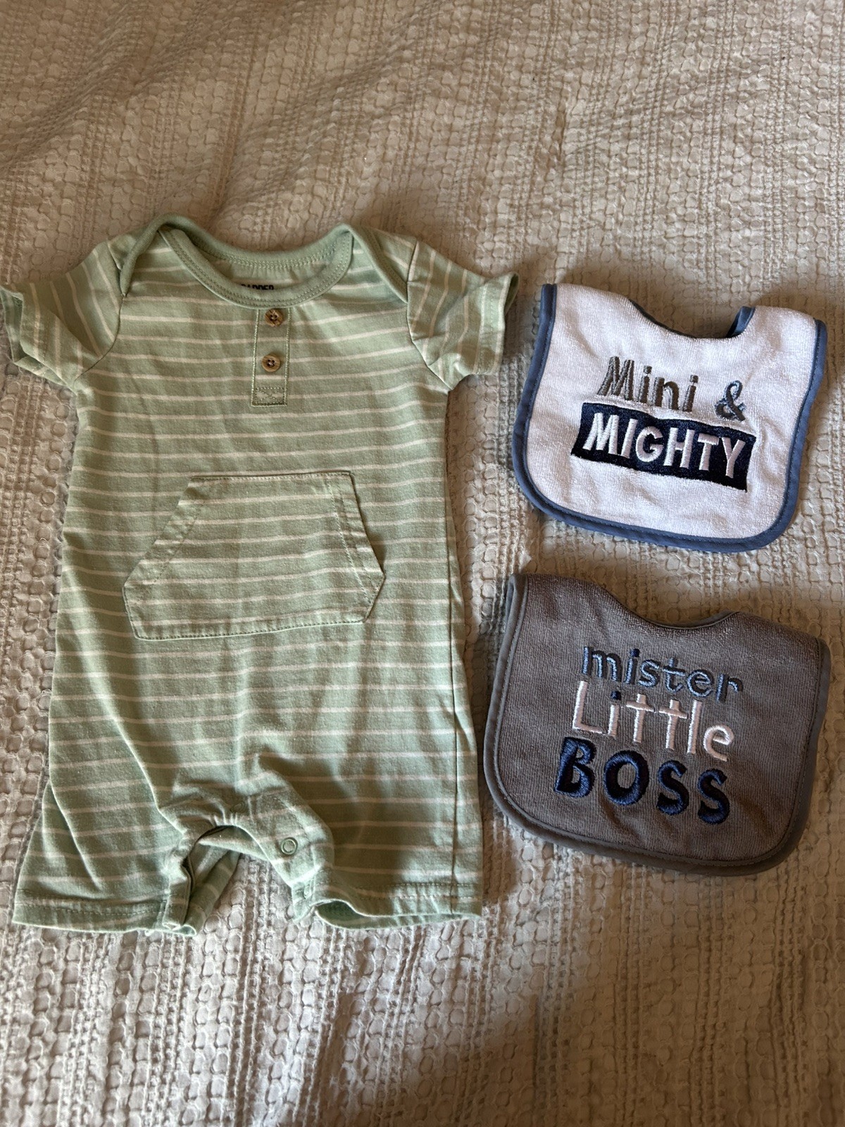 Huge 50 piece Baby boy clothing lot size 12 months EUC sleepers outfits