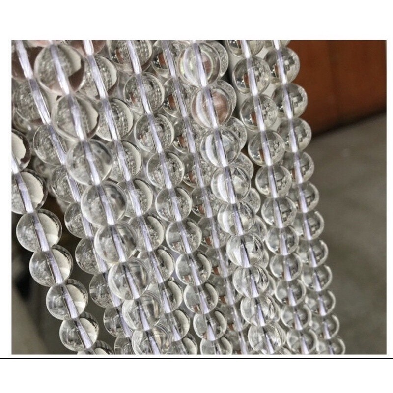 1 Strand Natural Clear Quartz 6mm 8mm 10mm Round Loose Stone 15.5 “ Long Gemston