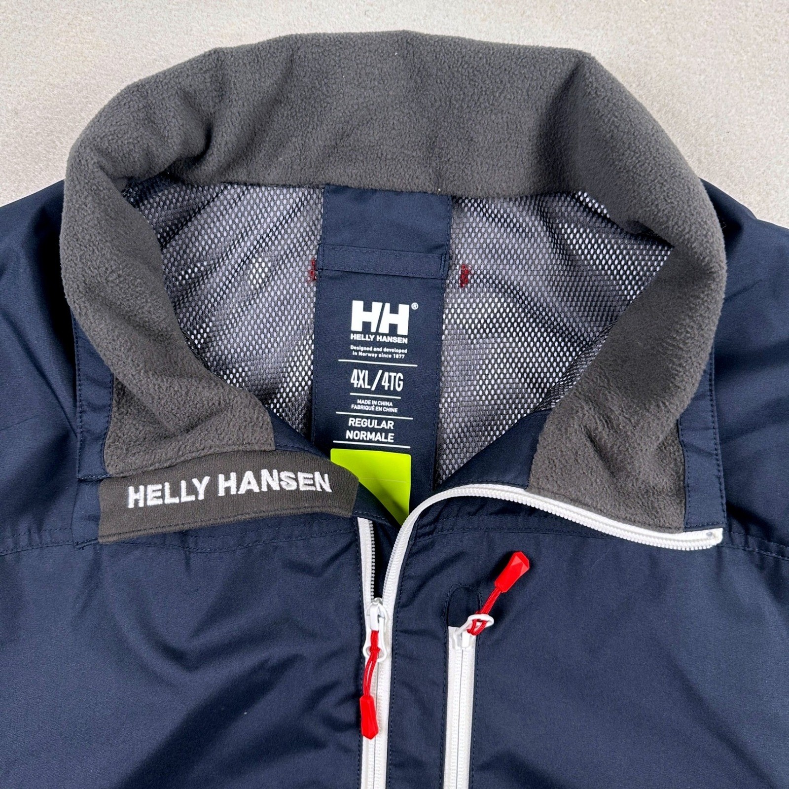 Helly Hansen Crew Vest Mens 4XL Navy Blue Sailing Windproof Fleece Lined Collar
