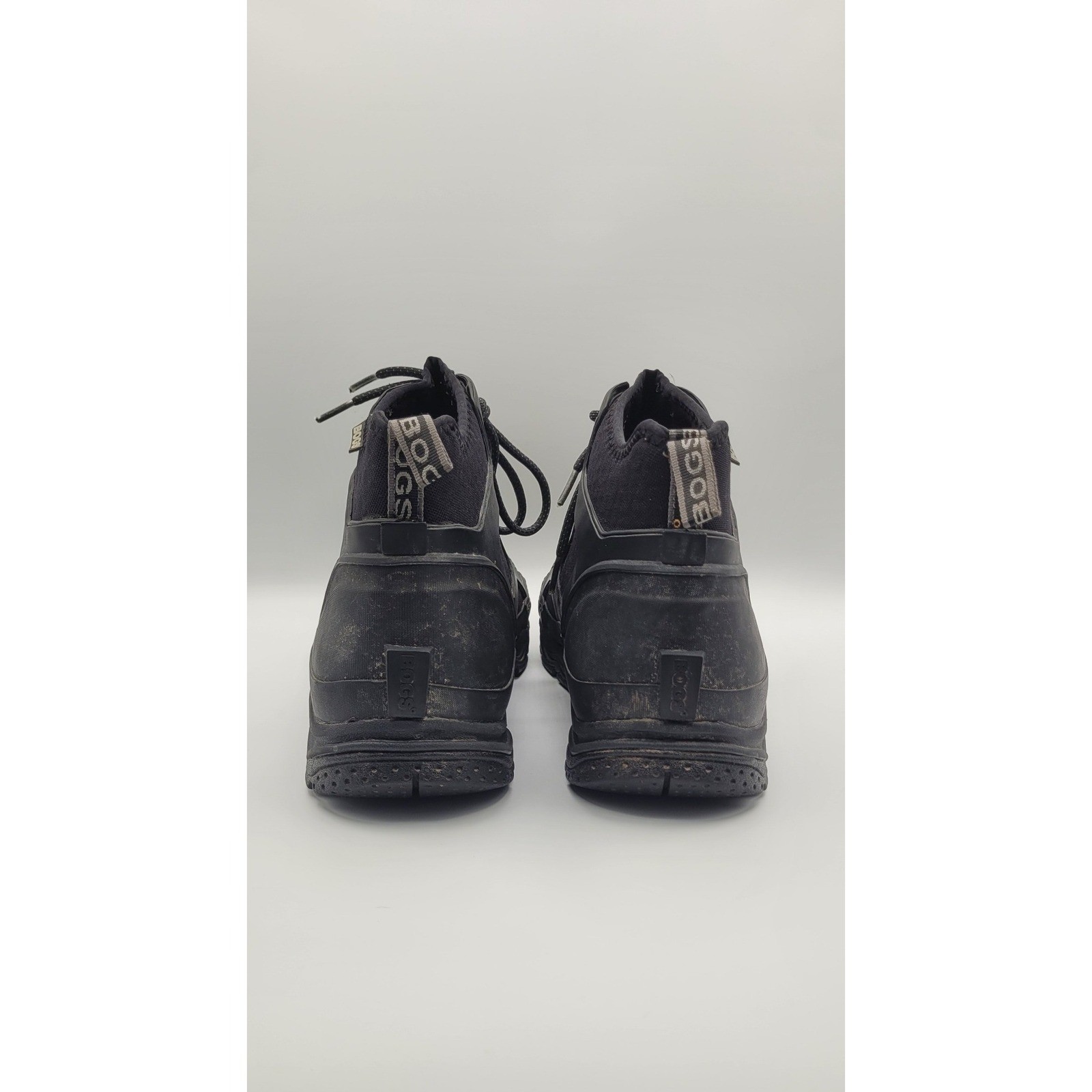 Bogs Jamison Waterproof Boots Mens 11 Black Rubber Neoprene Lace Up Hiking