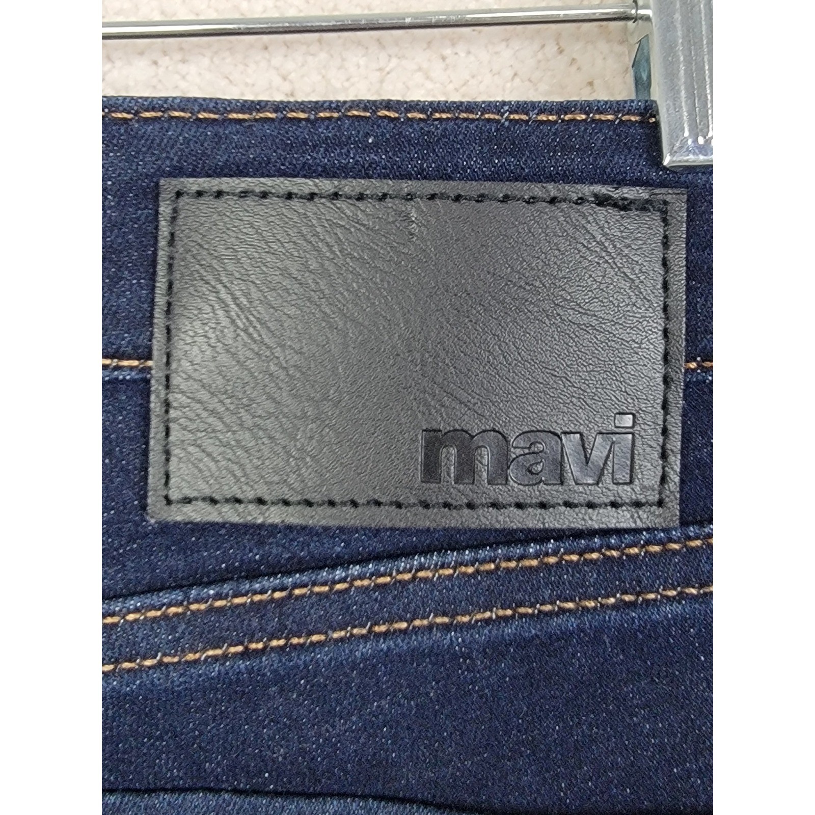 Mavi Zach Straight Leg Jeans Mens 34×30 Dark Indigo Stretch Denim Classic Fit