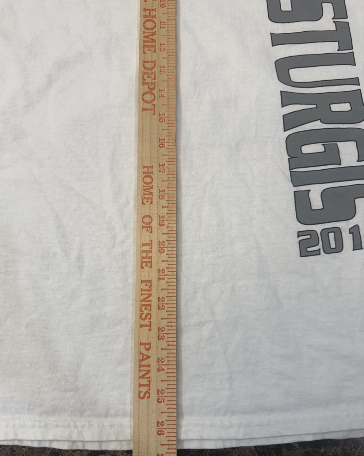 2015 Gildan Sturgis 75th Anniversary Thunder In The Hills White T-Shirt Mens XL