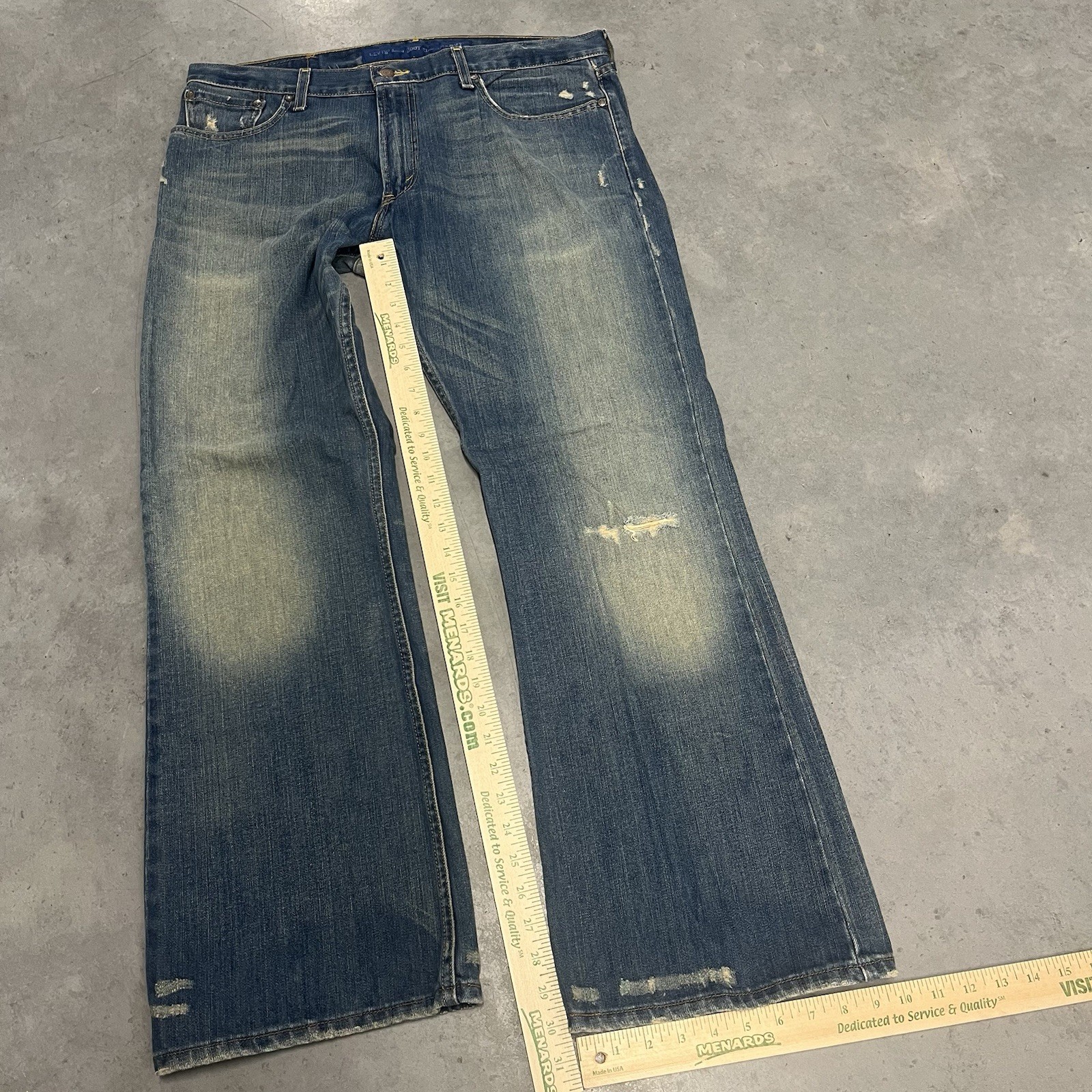 Vintage Y2K 2006 Levi’s 527 Men’s Flared Distressed Bootcut Jeans Size 36×30