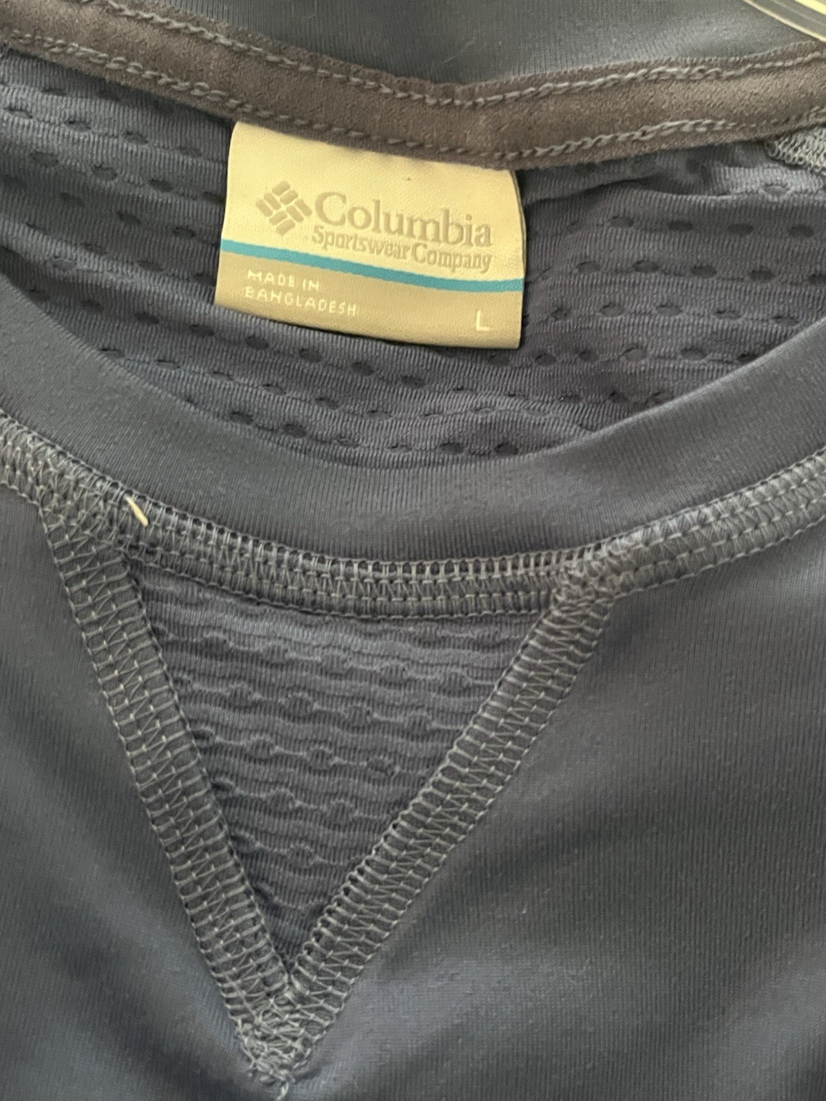 Columbia Women’s L Blue Polyester Athletic Fit Crew Neck Mesh T-Shirt