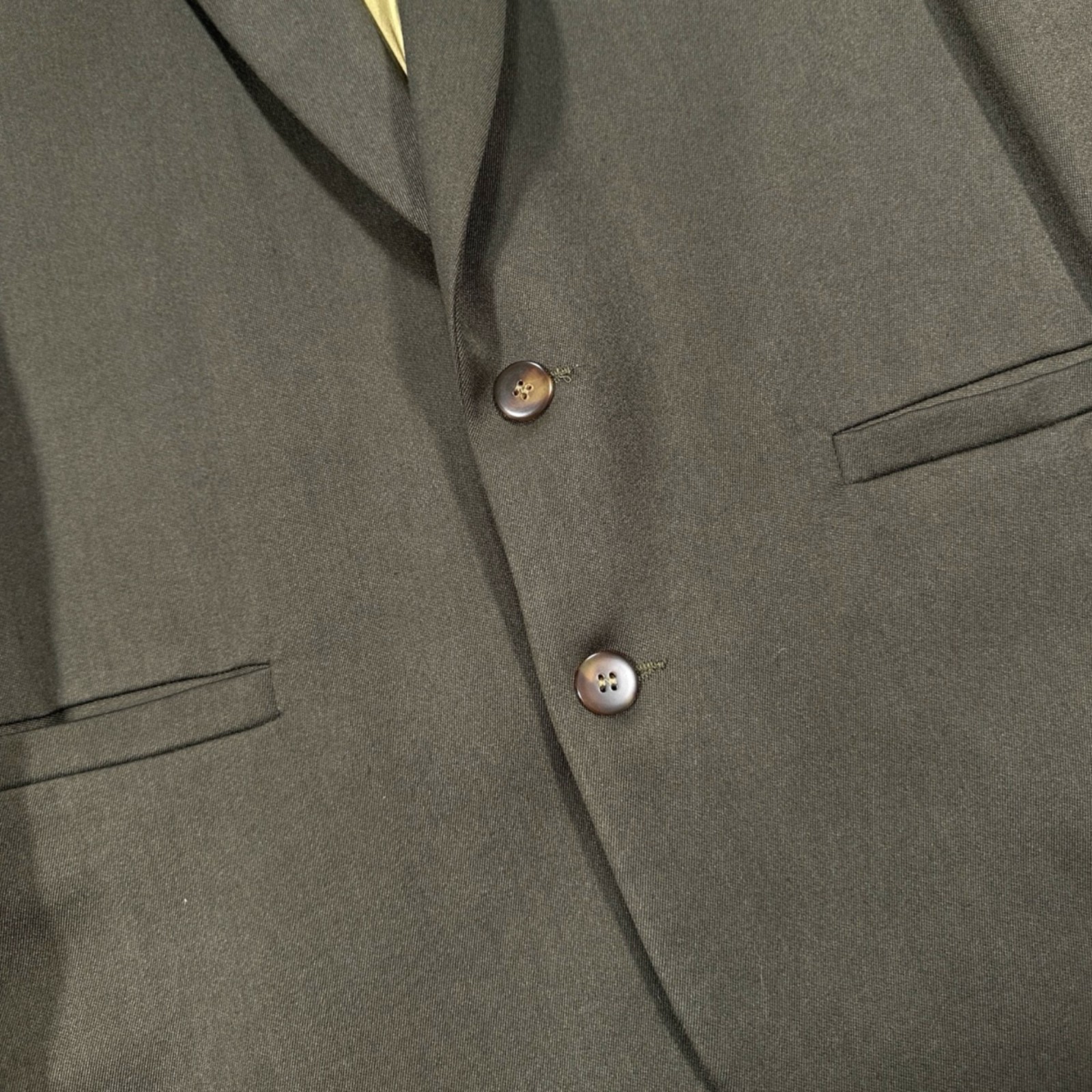 Mister Italian Tailoring Blazer Olive Green Minimal Elegant Men M IT 48 Vintage