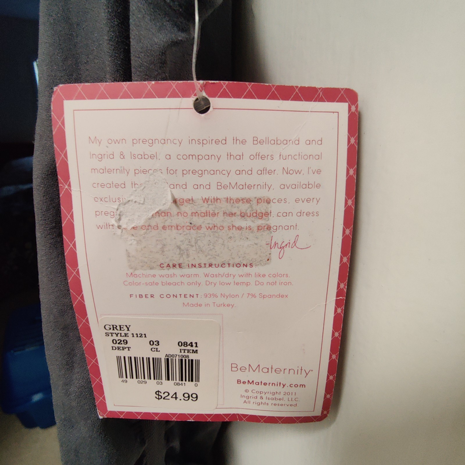 Be Maternity by Isabel & Ingrid Ruched Tank Top