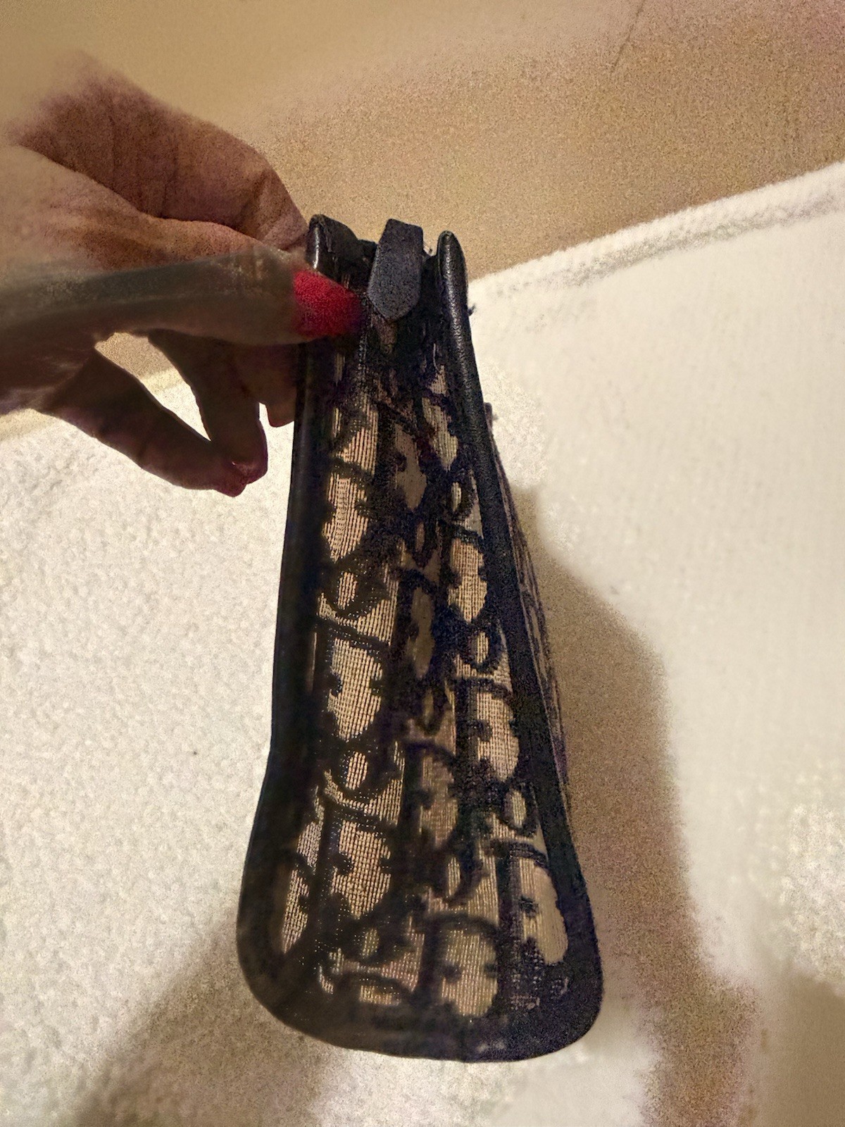 Vintage Christian Dior Bagages Oblique Monogram Pouch/Clutch