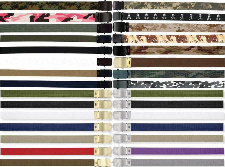 Rothco Tactical Web Belt 100% Cotton Camo Military Camo Army Belts