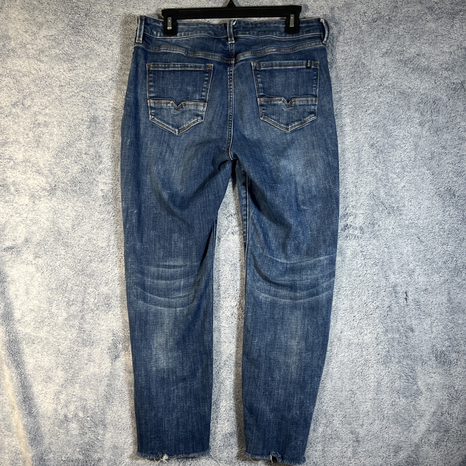 Buffalo David Bitton Hope Women’s Mid Rise Skinny Stretch Raw Hem Jeans Size 32