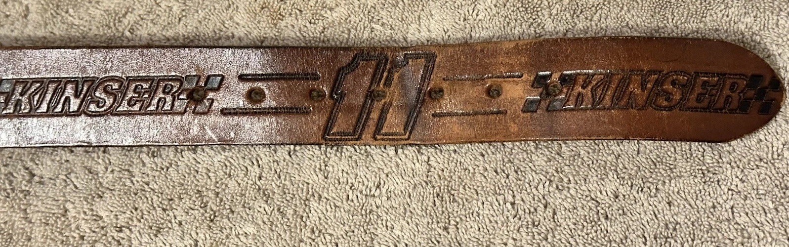 VTG Steve Kinser #11 Genuine Leather Belt IROC World Of Outlaws Sprint Car 32/34