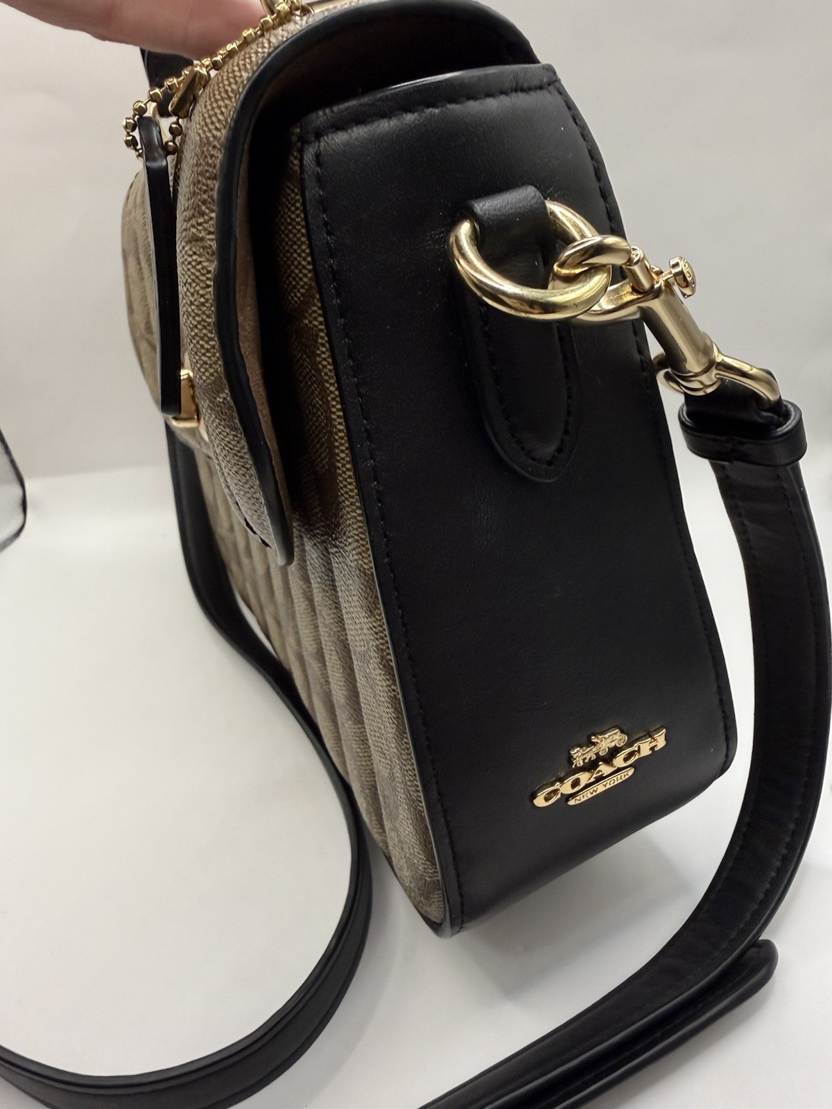 Coach Marlie Top Handle Satchel In Signature Canvas With Quilting C5645