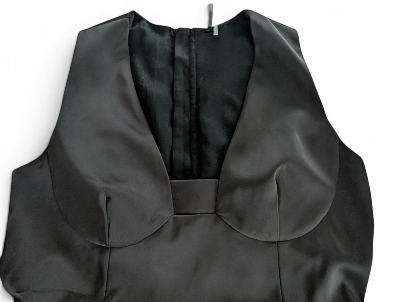 Anthropologie Satin Bodycon Mini Dress Size 12 Deep Brown NWT