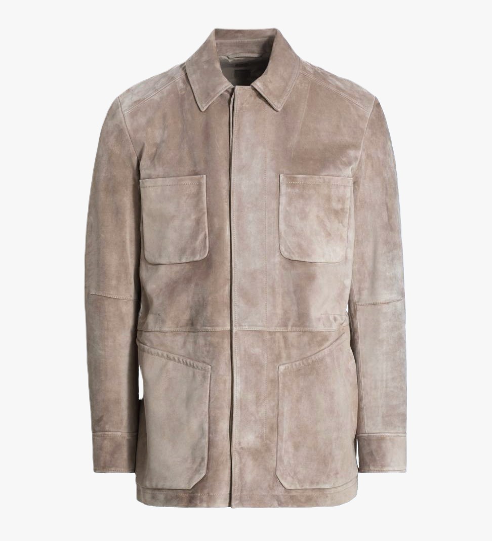 Brett Johnson Soft Calf Suede Leather ‘Lugano’ Field Jacket XL (Eu 54) NWT