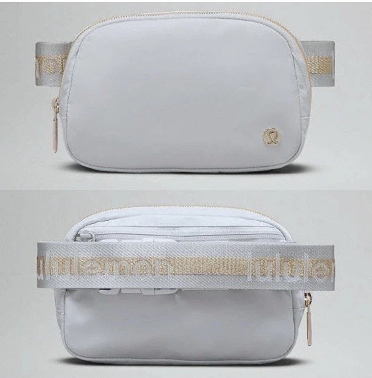Lululemon Everywhere Wordmark Crossbody Belt Bag 1L – Gray/Gold Waist Pack