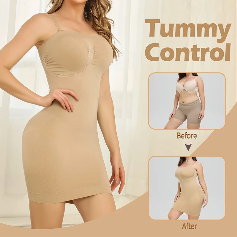 Strapless Shapewear Seamless Slips Women Full Body Shaper Belly Control Slim US