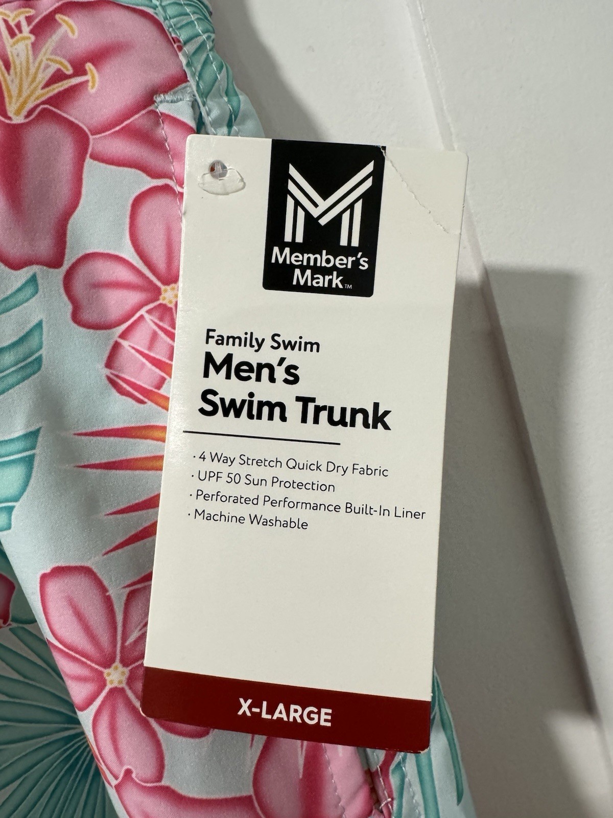 Member’s Mark Men’s Stretch Quick Dry UPF 50 Swim Trunk Laguna Size XL