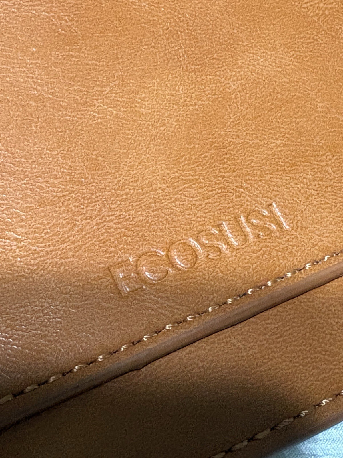 ECOSUSI Brown FAUX Leather messenger bag