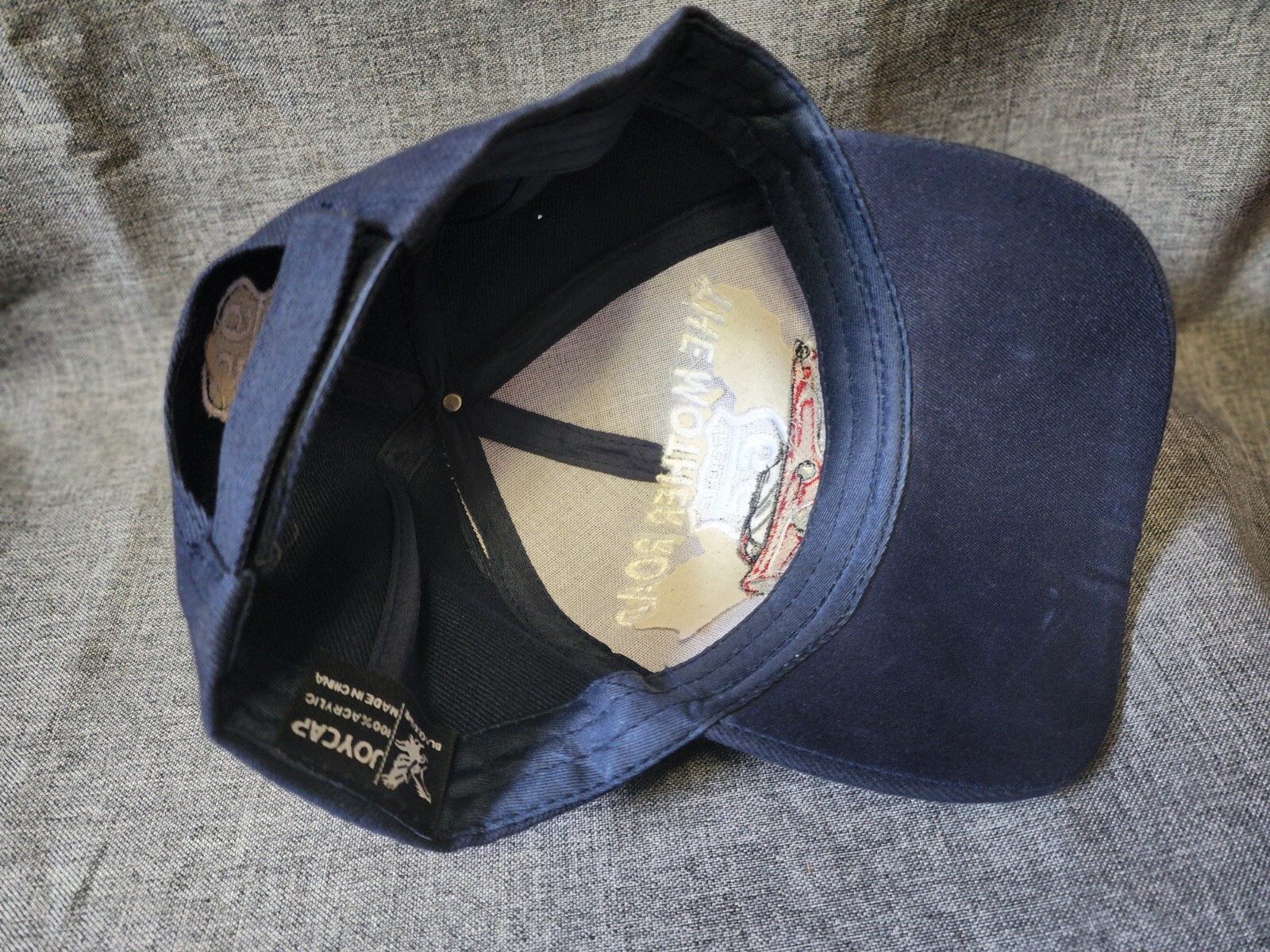 Men’s Black Hawk Embroidered The Mother Road Rt 66 Red Corvette Baseball Hat