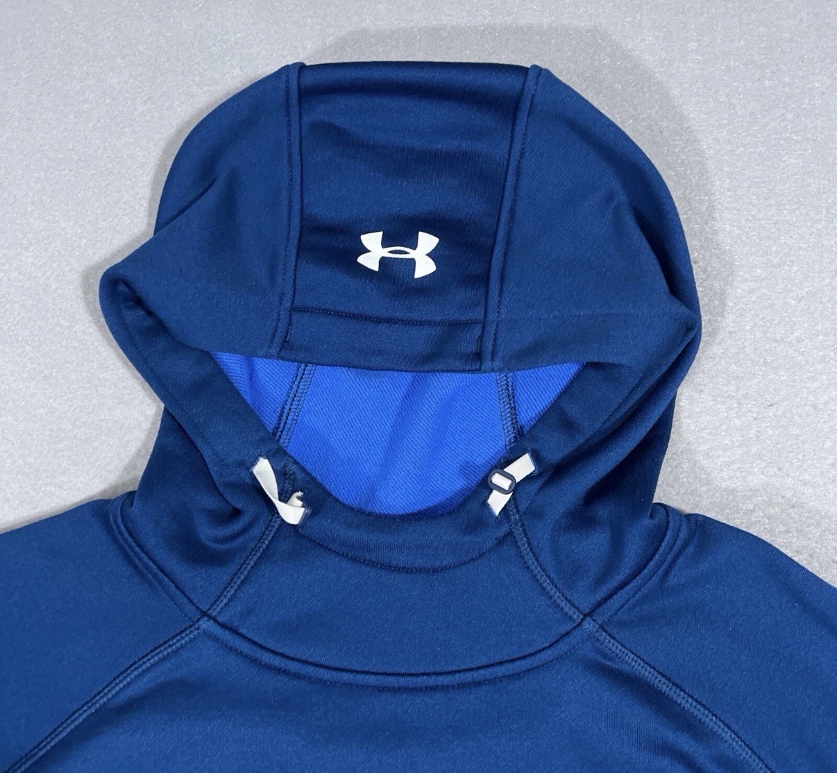 Under Armour Sweater Mens Large Blue Pullover Sweatshirt Loose Gym Vented Zip