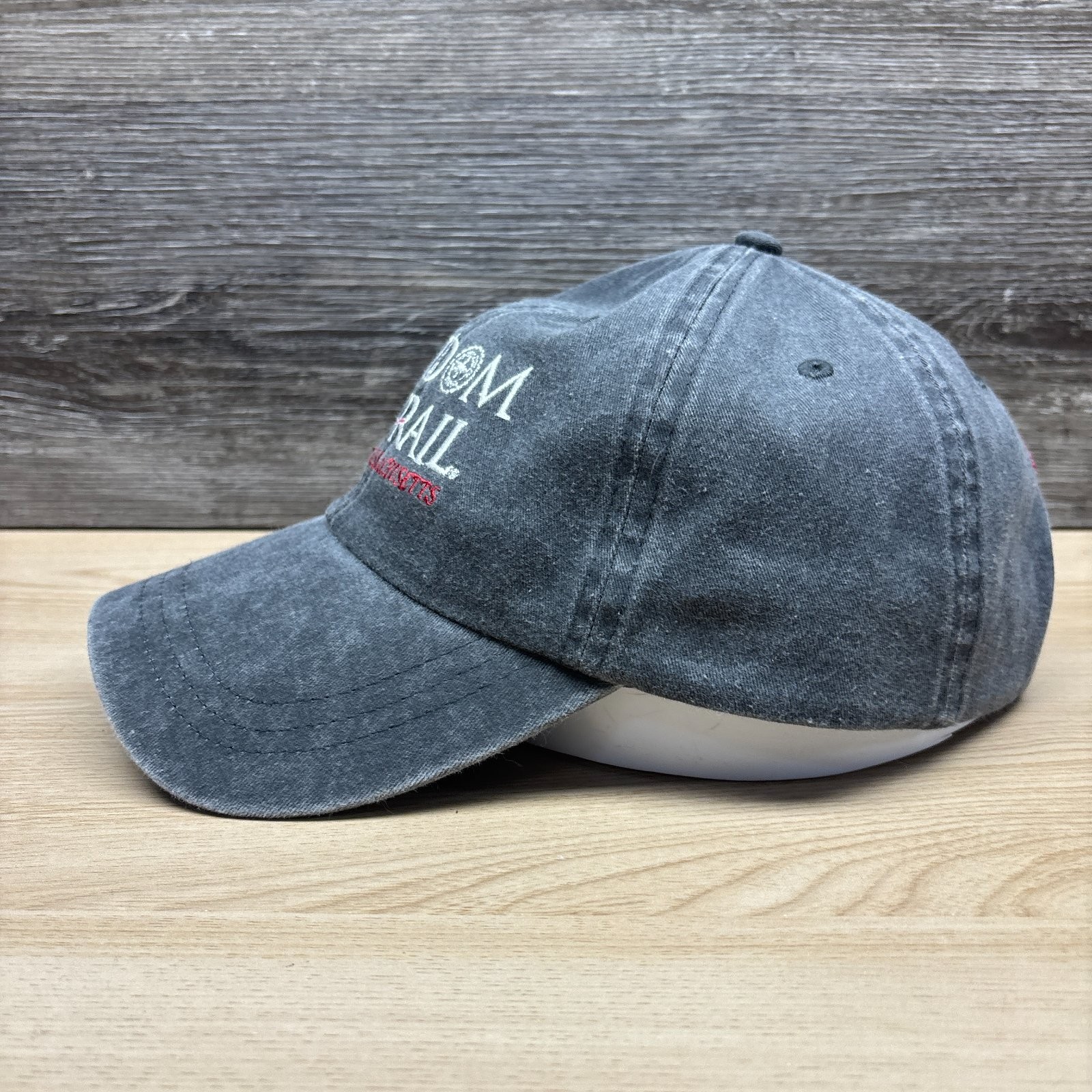Freedom Trail Hat Cap Strap Back Gray Boston Massachusetts Paved With History