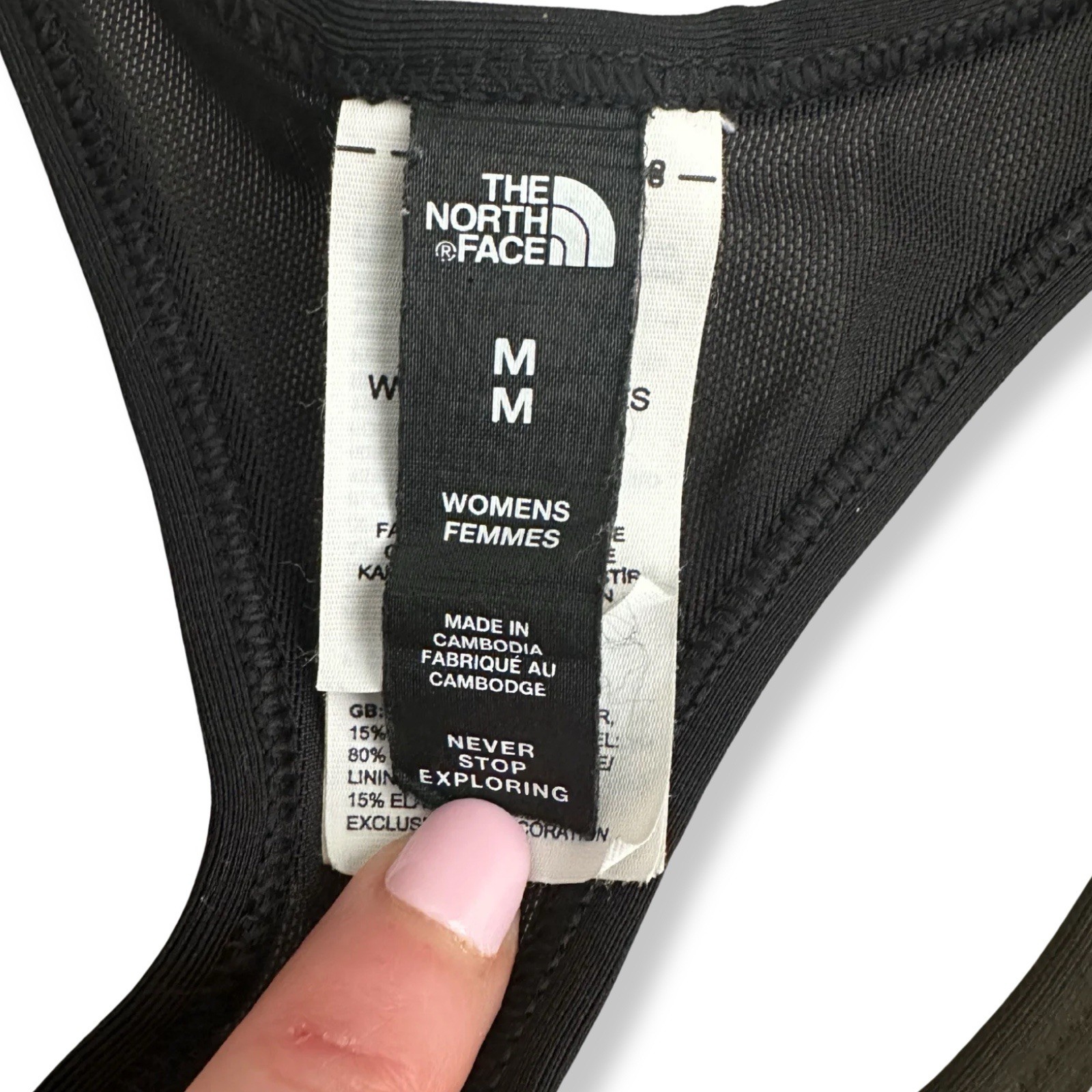 The North Face Womens Medium Bounce Be Gone Sports Bra Yellow Racerback Mesh Gym