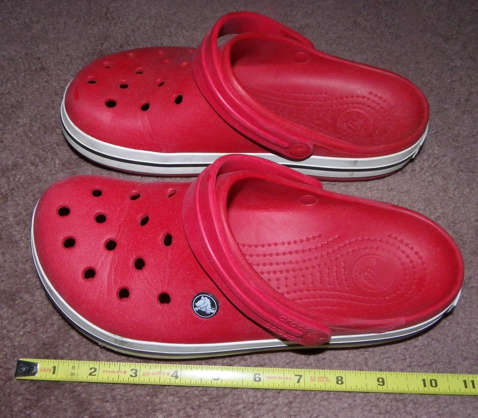 Special Red Crocs clog shoes W9 M7 unisex