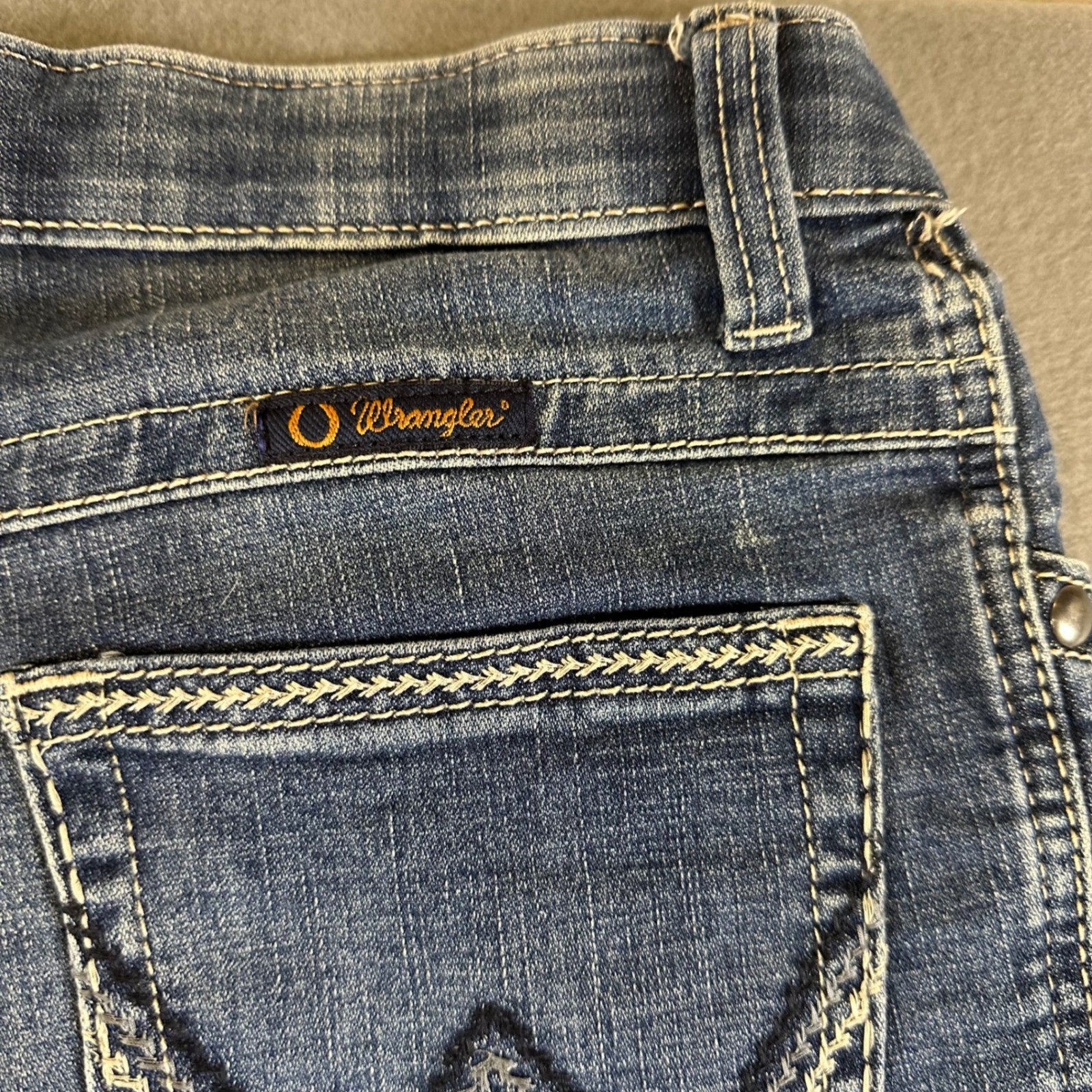 Wrangler Willow Ultimate Riding Jeans Womens 30×35 Dark Wash Bootcut Denim