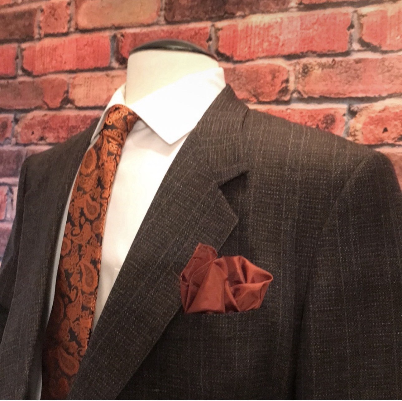 46 R Louis Roth Brown Gray Tweed Wool 2 Btn Mens Jacket Sport Coat Blazer Mint