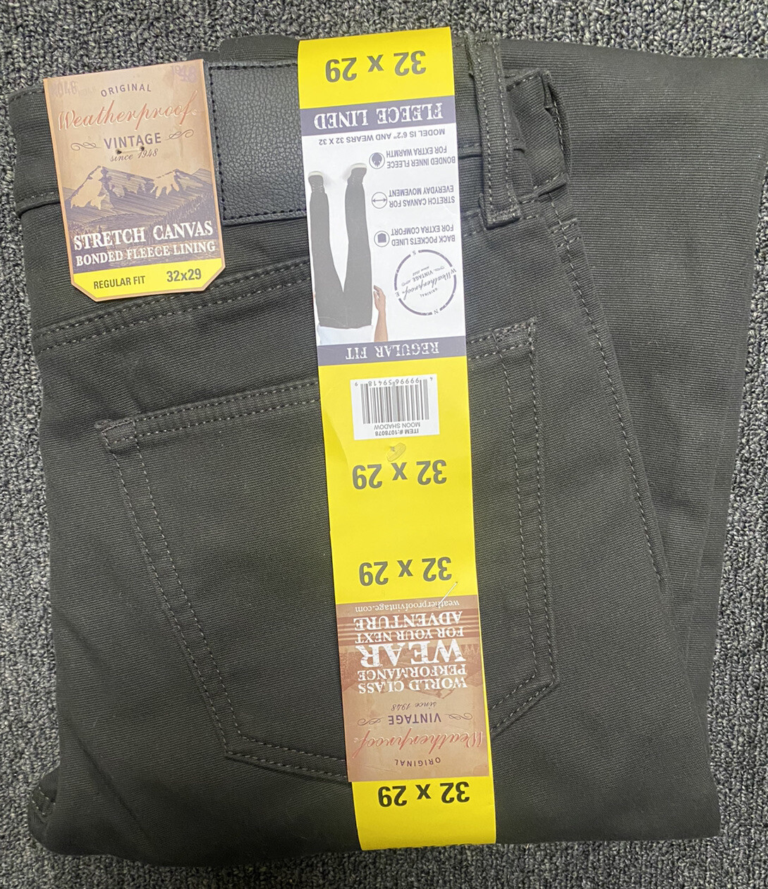 Weatherproof Vintage Fleece Lined Stretch Canvas MOON SHADOW & WHEAT VARIOUS