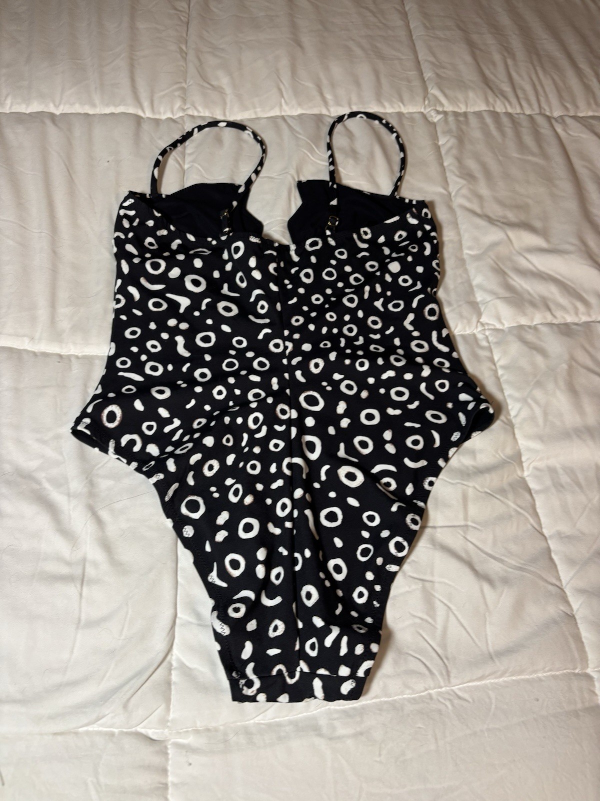 Fisch Regatta Eagle Ray 1 Piece Bathing Suit Black/white Large Made In italy