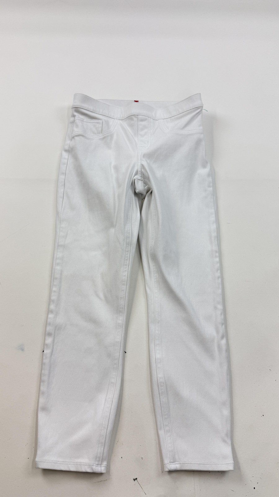 Spanx Leggings Womens Small Petite White Twill Jegging High Rise Shaping Pull On