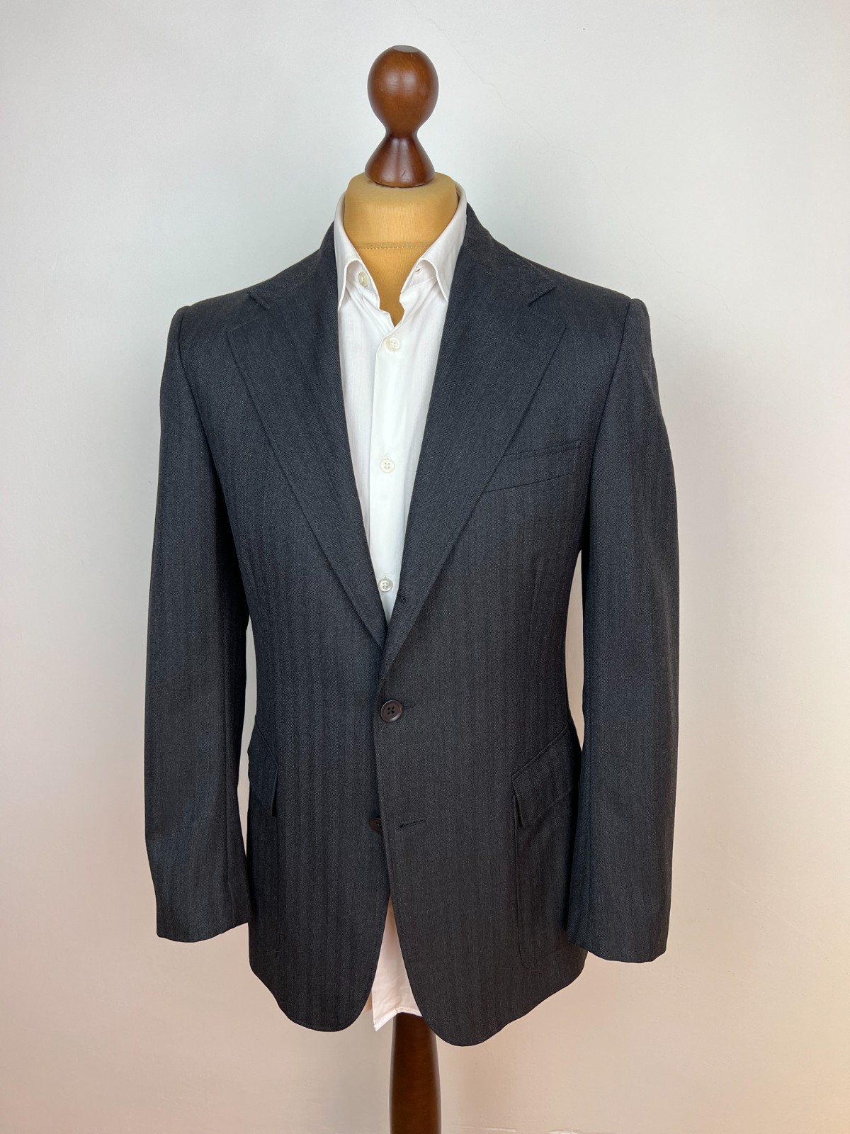 Rare DOUBLE RL (RRL) Ralph Lauren 100% Wool Herrinbone 2 Piece Suit 40US50IT