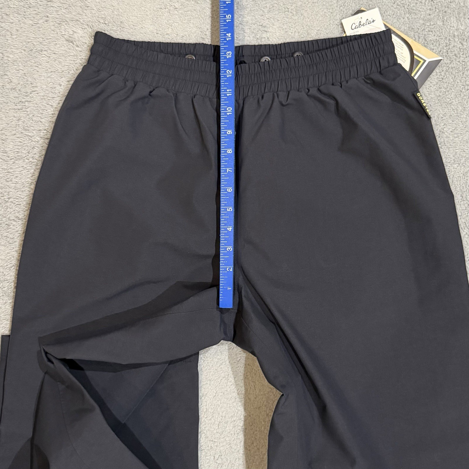 Cabelas EXV Gore-Tex Rainwear Pants Men’s M Regular Black Nylon Elastic Waist