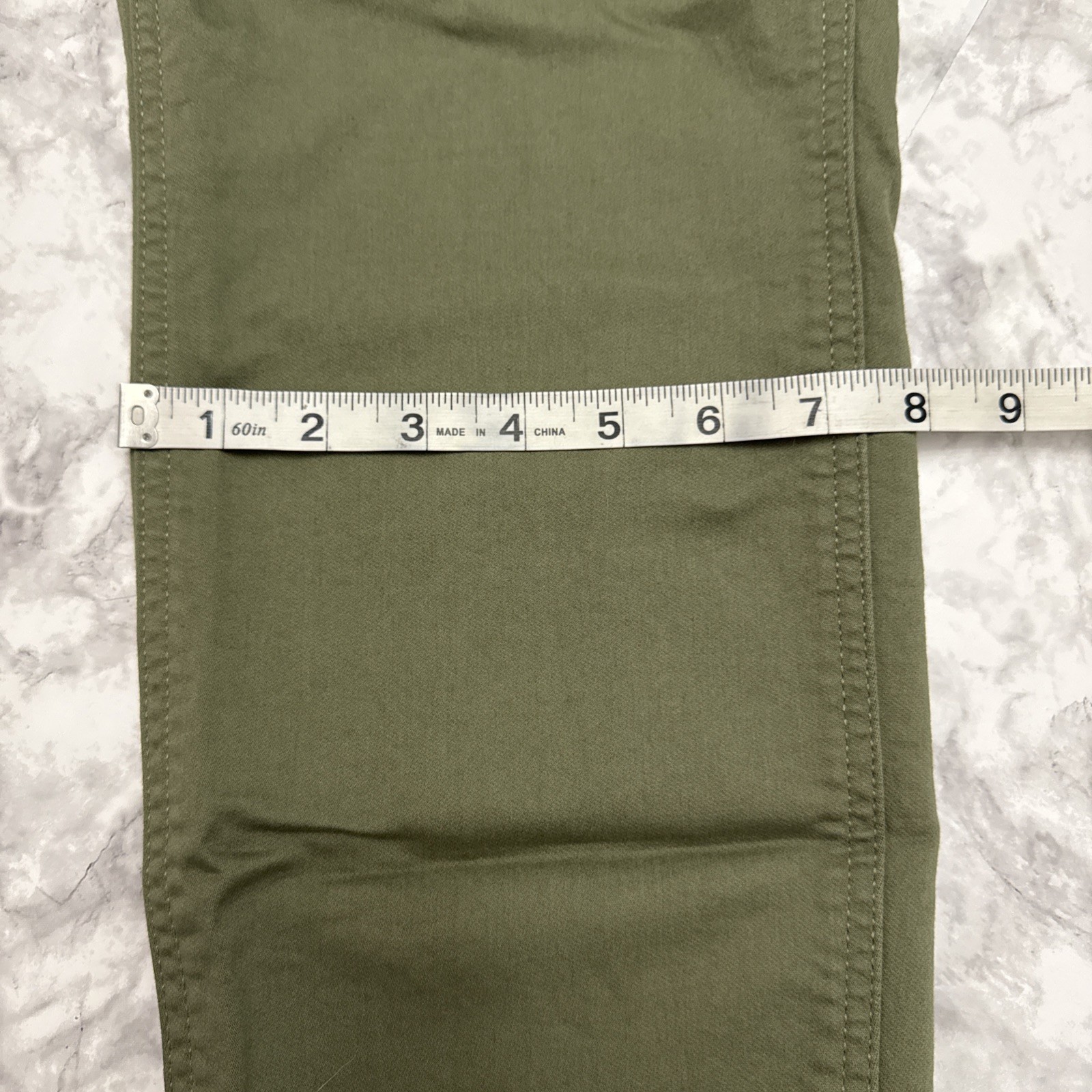 Tommy Hilfiger THFlex Men’s Olive Green Chino Size 34×32 Stretch Straight Slim
