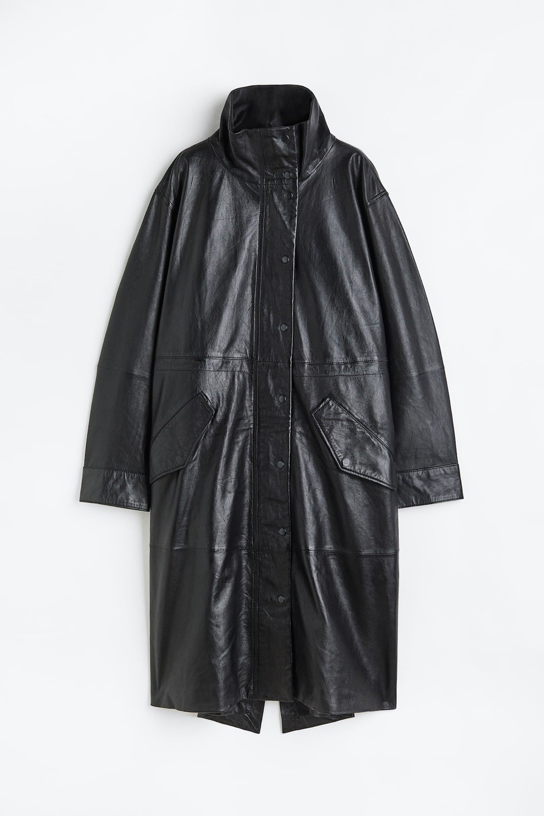 H&M Premium Oversized Leather Parka XS